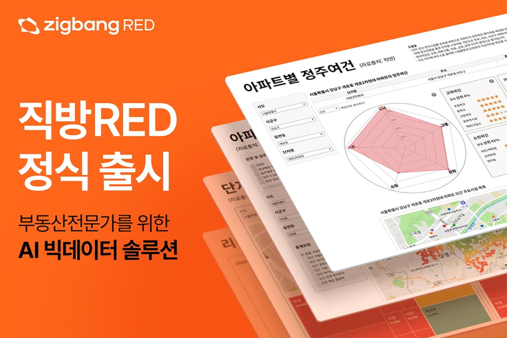 직방, 부동산 전문가를 위한 AI 빅데이터 솔루션 직방RED 정식 출시